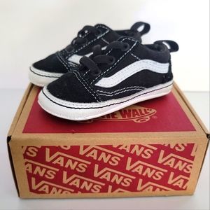 Vans Black and White Baby Walker Shoes